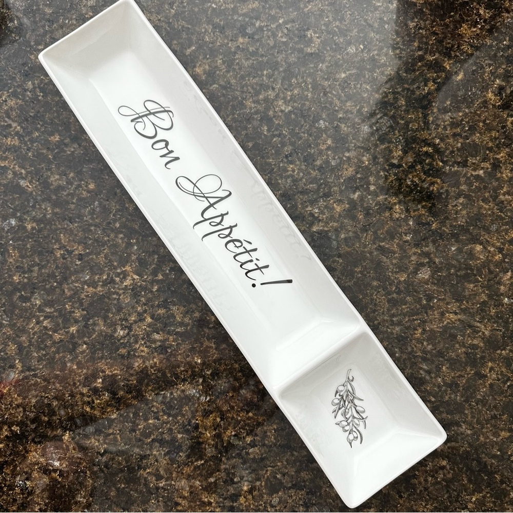 Everyday White® by Fitz and Floyd® Bistro Black Bread and Oil Server
